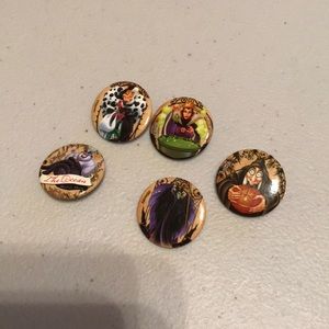 Disney villain mini buttons